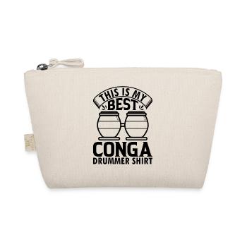 This Is My Best Conga Drummer Shirt Conga Drummer - Organic Pouch - nature - Front