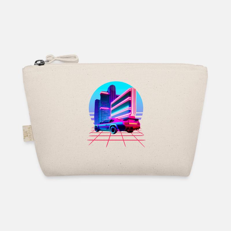 Retro Wave 80s Skyline Electro-Wave Vaporwave Bio-Täschchen