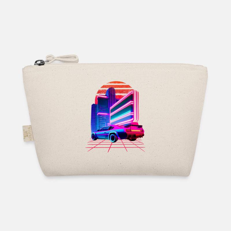 Retro Wave Sport Auto 80s Skyline Vaporwave Bio-Täschchen