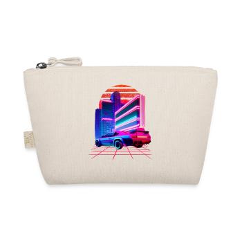 Retro Wave Sport Car 80s Skyline Vaporwave - Organic Pouch - nature - Front