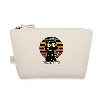 creepy cat in retro style - Organic Pouch - nature - Front
