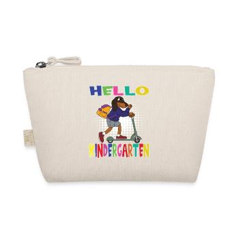Hello Kindergarten Dog With Scooter - Bio-Täschchen - Natur - Vorne