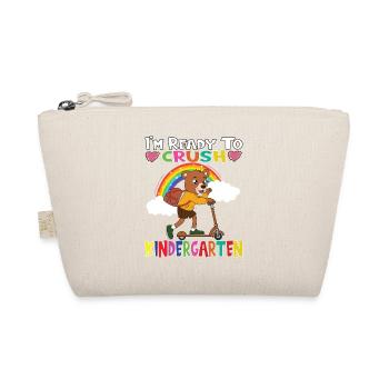 Bear With Scooter I'm Ready To Crush Kindergarten - Organic Pouch - nature - Front