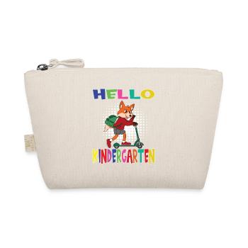 Hello Kindergarten Fox With Scooter - Bio-Täschchen - Natur - Vorne