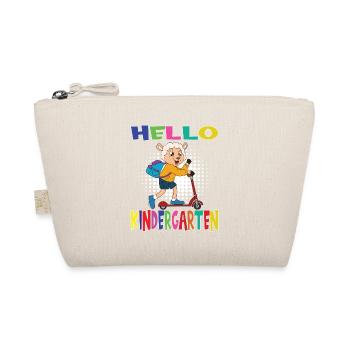 Hello Kindergarten Sheep With Scooter - Organic Pouch - nature - Front