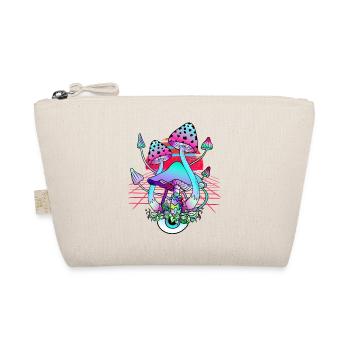 Psychedelic Mushrooms - Retro Wave Sunset - Organic Pouch - nature - Front
