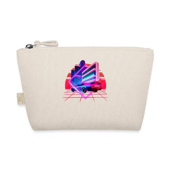 Retro Wave Sports Car 80s Skyline Vaporwave - Organic Pouch - nature - Front