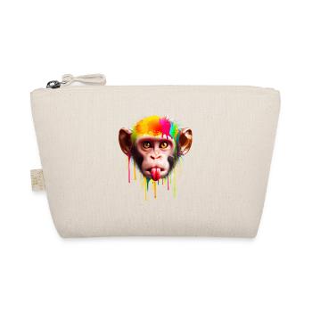 Bunter Affe - Bio-Täschchen - Natur - Vorne