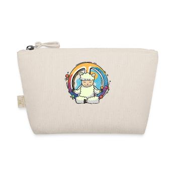 Hippie Sheep Peace Sign Yoga Lamb Hippies Animal - Organic Pouch - nature - Front
