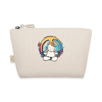 Hippie Unicorn Peace Sign Yoga Unicorn Hippies Pun - Trousse biologique - nature - Devant