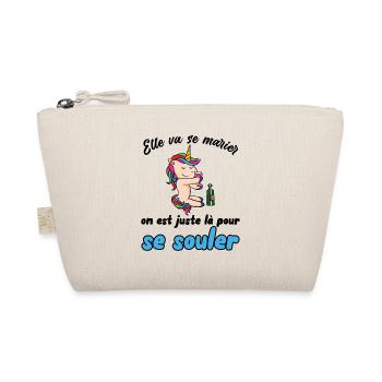Humour evjf Future Marié Vie de Jeune Fille Fête - Trousse biologique - nature - Devant