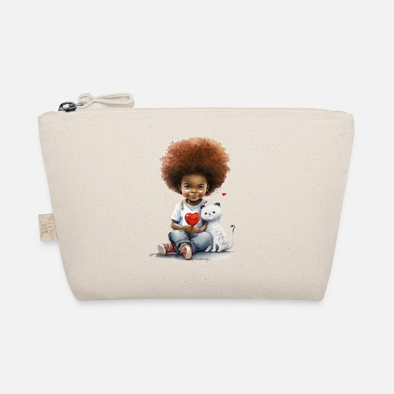 Enfant du cœur avec éléphant en peluche Trousse biologique