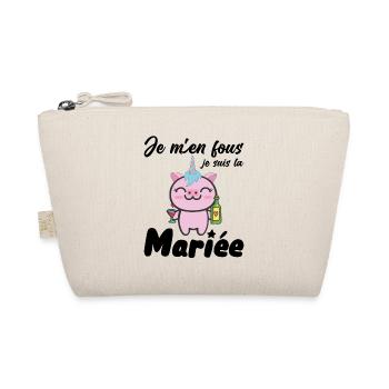Je M'en Fous Je Suis La Future Mariée Licorne EVJF - Trousse biologique - nature - Devant