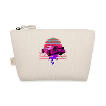 Retro Wave Car 80s Skyline Vaporwave - Organic Pouch - nature - Front