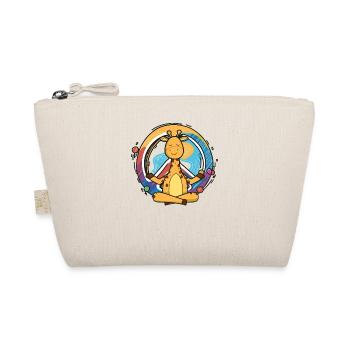 Hippie Girafe Peace Sign Yoga Cool Giraffe Drôle - Trousse biologique - nature - Devant