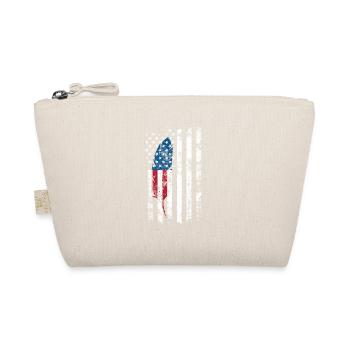 American Flag Native Tribe Feather Pride - Organic Pouch - nature - Front