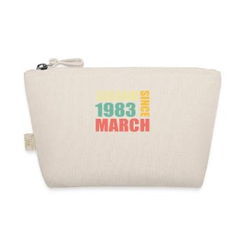 40. Geburtstag März Jahrgang 1983 Geschenkidee - Bio-Täschchen - Natur - Vorne