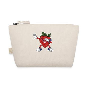 Funny Strawberry Cool Dabbing Patriotic Summer - Organic Pouch - nature - Front