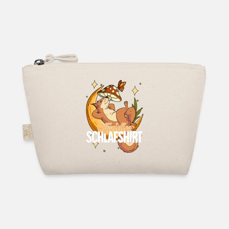 Offizielles Schlafshirt Eichhörnchen Mond - Bio-Täschchen - Natur