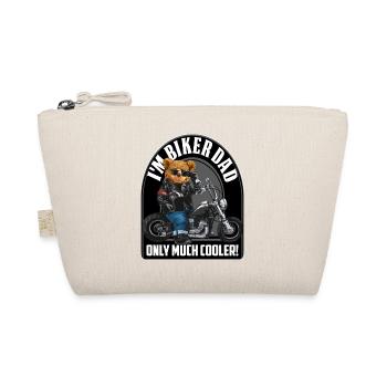 Me Biker Dad Much Cooler Father's Day - Organic Pouch - nature - Front
