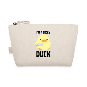 I'm A Lucky Duck - Duck with knife Ente mit Messer - Organic Pouch - nature - Front