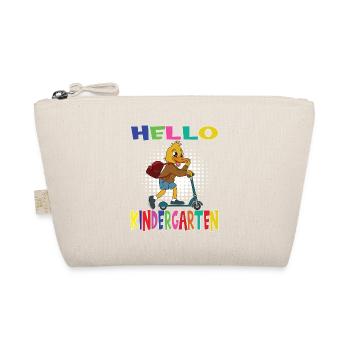 Hello Kindergarten Duck With Scooter - Organic Pouch - nature - Front