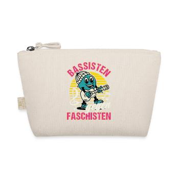 Bassisten gegen Rassisten Bassspieler gegen Rechts - Bio-Täschchen - Natur - Vorne
