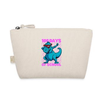 100 jours d'écoles dinosaure dab t-rex rose - Trousse biologique - nature - Devant