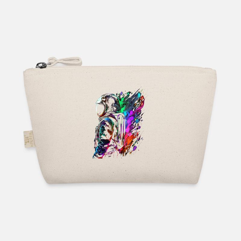 Outer Space Splash Art Colorful Fun Spaceman Organic Pouch