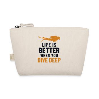 Life Is Better When You Dive Deep Taucherbrille - Bio-Täschchen - Natur - Vorne