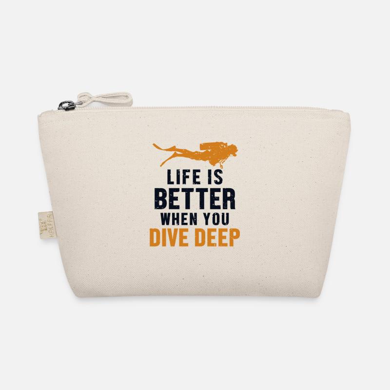 Life Is Better When You Dive Deep Goggles Organic Pouch