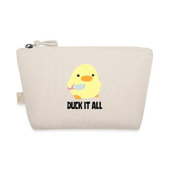 Duck It All - Duck with knife Ente mit Messer - Organic Pouch - nature - Front