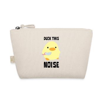 Duck This Noise - Duck with knife Ente mit Messer - Organic Pouch - nature - Front