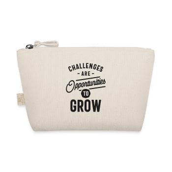 Growth Through Challenges - Motivational Quote - Organic Pouch - nature - Front
