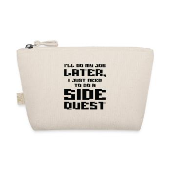Procrastinating Panda Lover Side Quest Panda - Organic Pouch - nature - Front