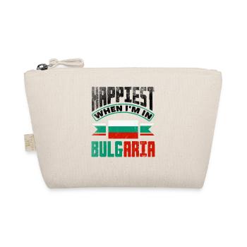 Bulgarian Bulgaria Flag Happiest When Im In - Organic Pouch - nature - Front