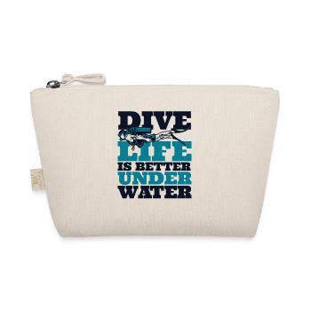 Dive Life Is Better Under Water Taucherflossen - Bio-Täschchen - Natur - Vorne