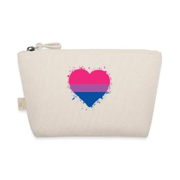 Fierté LGBTQ Coeur Bisexuel - Trousse biologique - nature - Devant