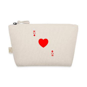 Matching Couple - Queen of Hearts - Organic Pouch - nature - Front