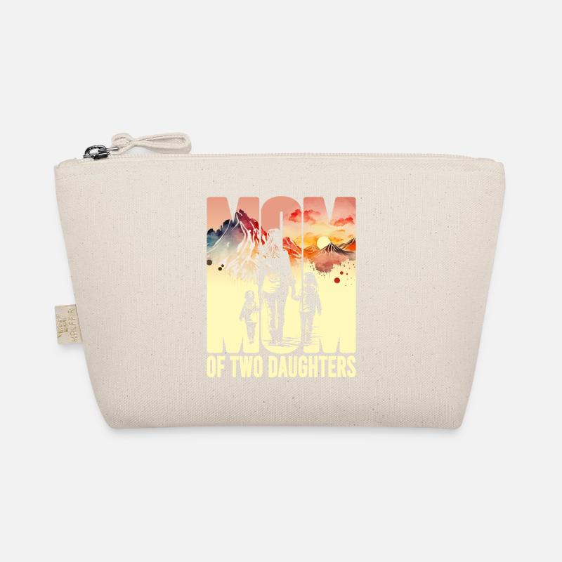 Mutter mit zwei Töchtern Muttertag Berge Mama Kind Bio-Täschchen