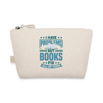Book lover design with books for literature - Organic Pouch - nature - Front