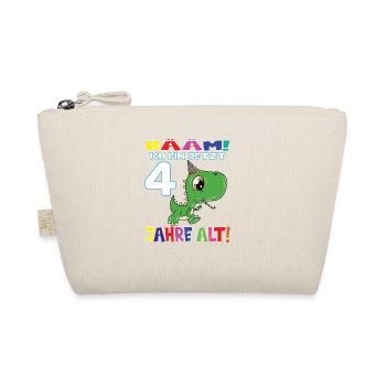 Bääm Ich Bin Jetzt 4 Jahre Alt Dino - Bio-Täschchen - Natur - Vorne