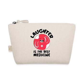 Lachen ist die beste Medizin Krankenhaus Geschenk - Bio-Täschchen - Natur - Vorne