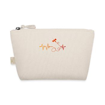 Butterfly needle heartbeat - Organic Pouch - nature - Front