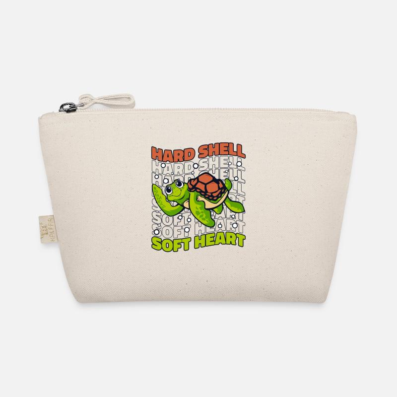 Hard Shell Soft Heart Giant Tortoise Organic Pouch