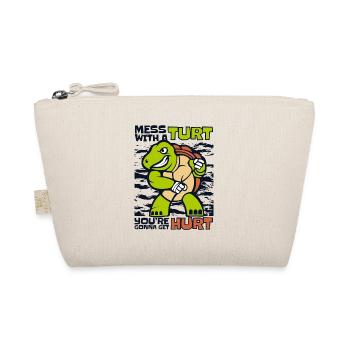 Mess with A Turt going to Hurt Tortoise - Organic Pouch - nature - Front