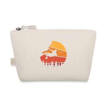 Retro Graphic Climbing Bouldering Rock Climber Mou - Organic Pouch - nature - Front