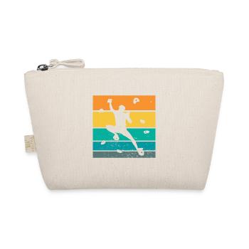 Retro Graphic Climbing Bouldering Rock Climber Mou - Organic Pouch - nature - Front