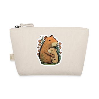 Capybara kuschelt - Bio-Täschchen - Natur - Vorne