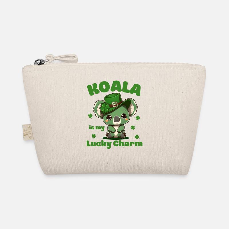 Koala is my lucky carm Kleeblatt St Patricks Day Bio-Täschchen